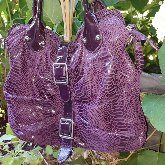 Shoulder Bag Purple leather - Picture 2 of 2